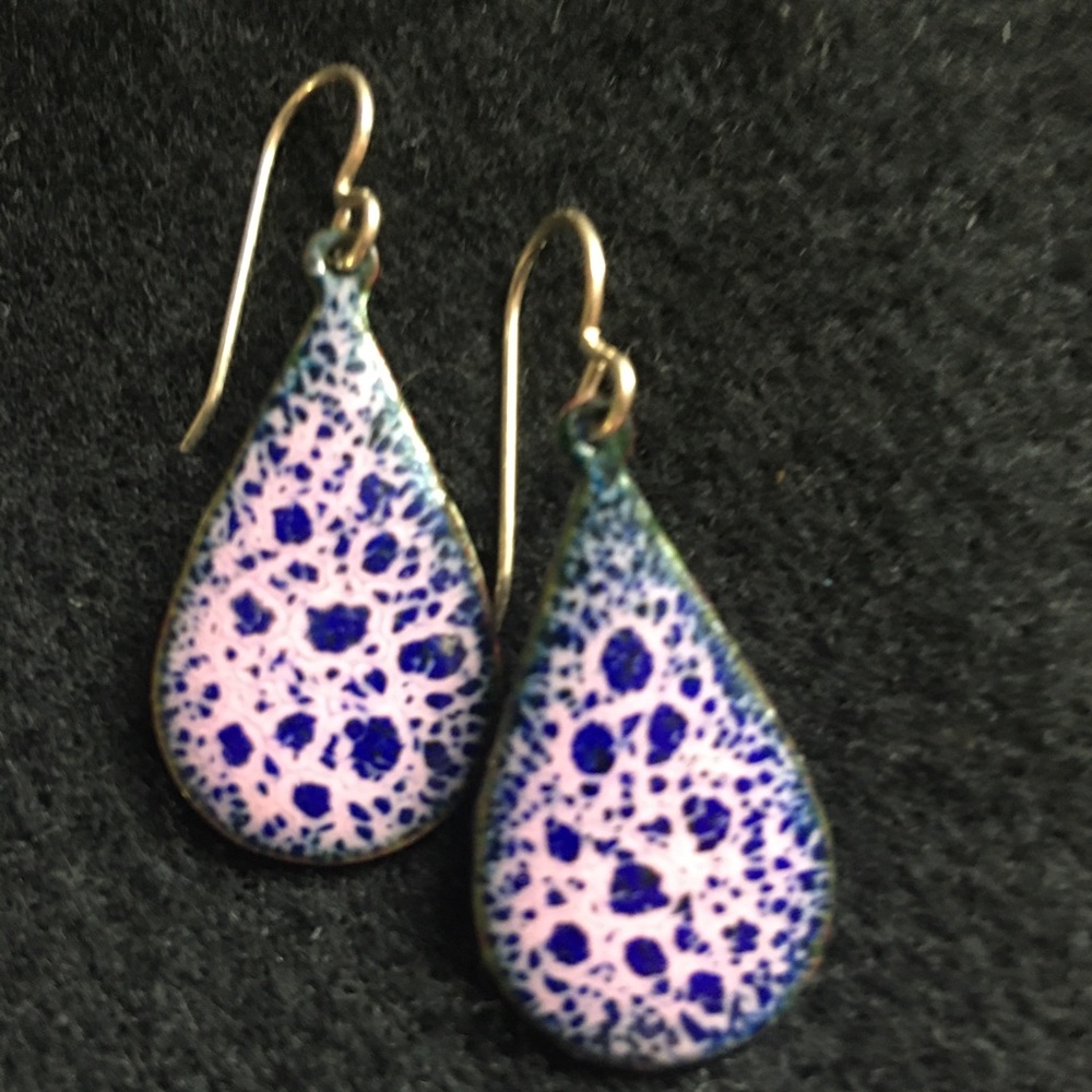 Enameled earrings